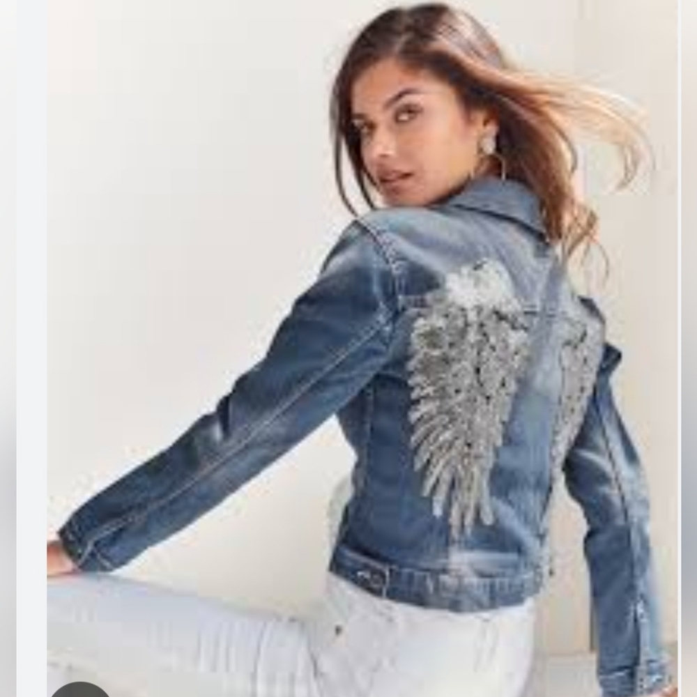 Venus Angel Wing Deninm Jacket Size 12